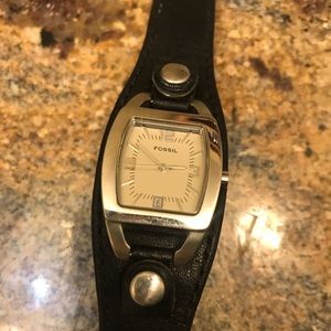 Fossil Leather Watch with Interchangeable Band